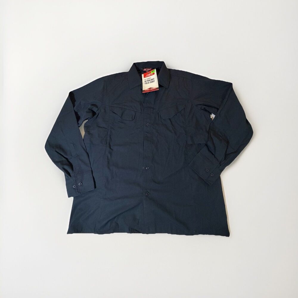 NWT Tru-Spec 24-7 Series Ultralight Field Shirt Navy Medium Regular Tactical